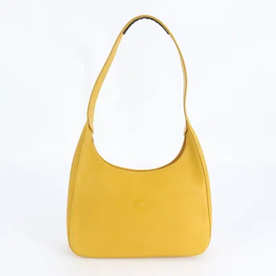 Pre-owned Longchamp Yellow Leather Handbag Shoulder Bag ()