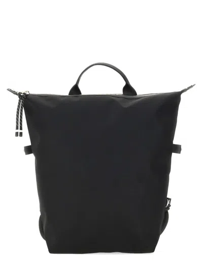 Longchamp Foldable Backpack With Side Pocket And Top Handle In Black
