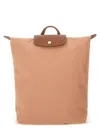 Longchamp Zaino "le Pliage" Medium In Brown