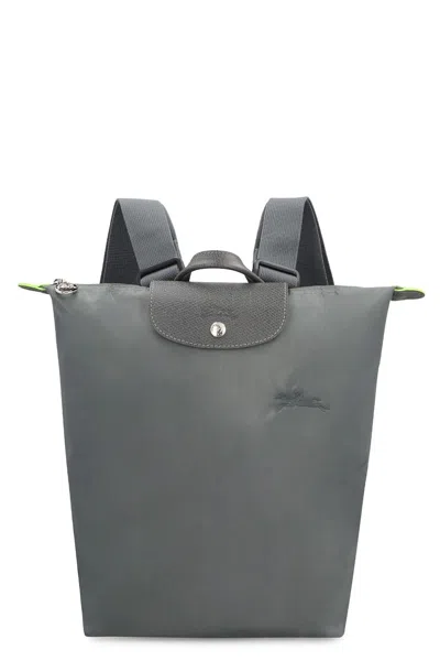 Longchamp Graphite Coloured M Le Pliage Green Backpack