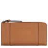 Longchamp Zip Around Wallet  3d In Natural