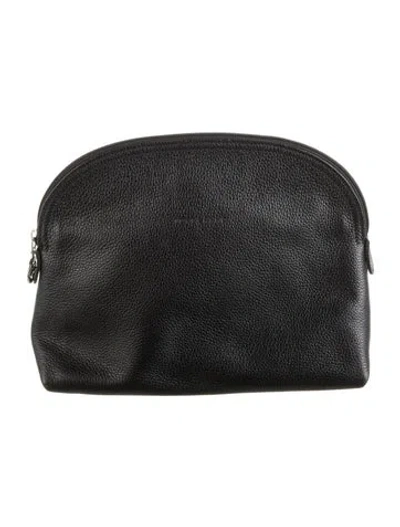 Pre-owned Longchamp Zip Cosmetic Bag In Black