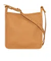 Longchamp Zippered Shoulder Bag In Brown