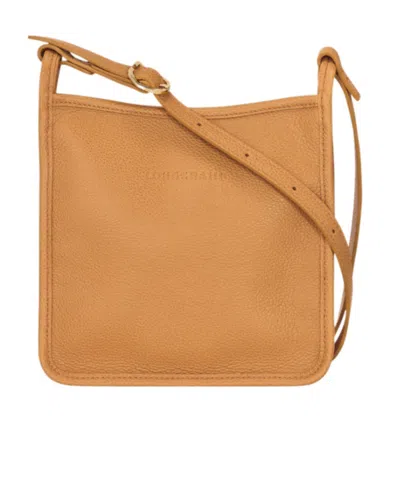 Longchamp Zippered Shoulder Bag In Brown