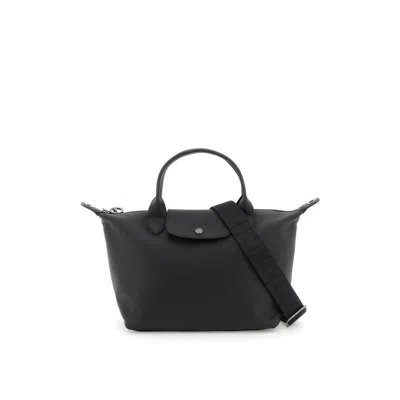 Longchamp Le Pliage Xtra Leather Handbag In Black