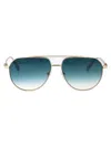 Longchamp Metal-frame Gradient Sunglasses In Blue