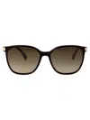 Longchamp Rectangular Sunglasses Lo612 S 213 In Black