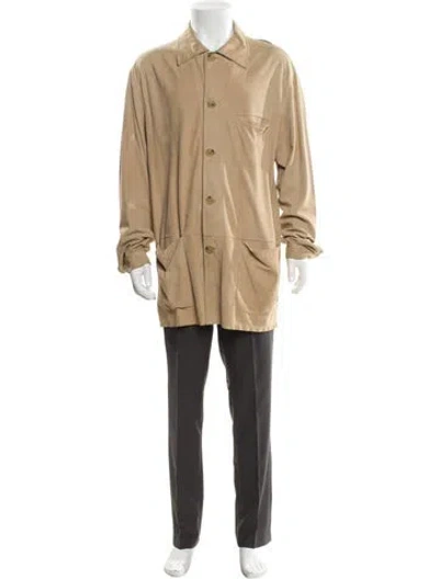 Pre-owned Longhi Trench Coat In Neutral