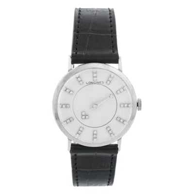 Pre-owned Longines 14 Karat White Gold 1950s Mystery Dial Watch