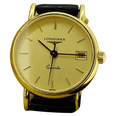 Pre-owned Longines 18k Yellow Gold  Ref L74906 Presence Champagne Dial Ladies Watch, C2000s