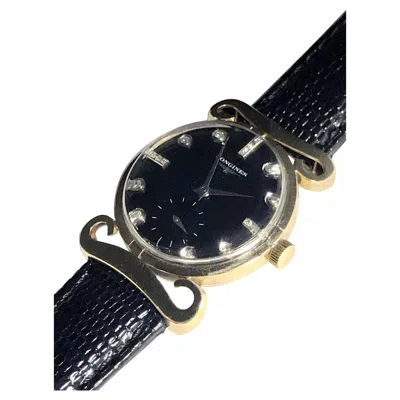 Pre-owned Longines 1950s Yellow Gold And Diamond Wrist Watch