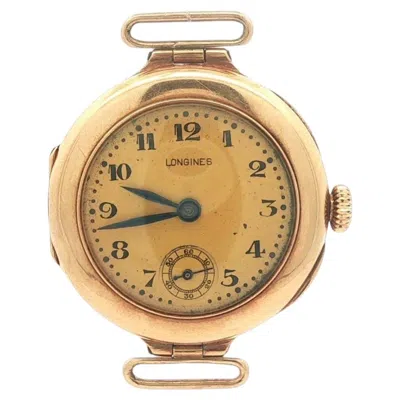 Pre-owned Longines Antique  Mechanical 14k Yellow Gold 28mm Pocket Watch Conversion