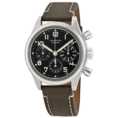 Longines Avigation Bigeye Chronograph Automatic Men's Watch L28164532 In Black / Brown