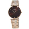 Longines Brown Dial Stainless Steel And Rose Gold Pvd Men's Watch L4.766.1.67.7 In Brown