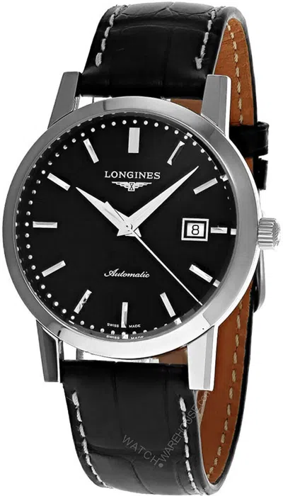 Pre-owned Longines Classic 40mm Auto Black Dial Leather Men's Watch L4.825.4.52.0