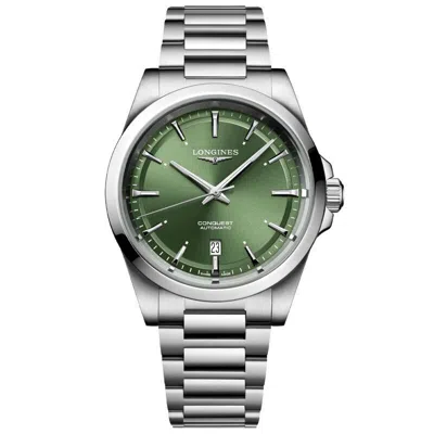 Pre-owned Longines Conquest 2023 41mm Green Dial Steel Men's Watch L38304026