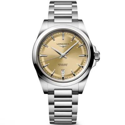 Pre-owned Longines Conquest 2024 38mm Champagne Dial Ss Men's Watch L3.720.4.62.6