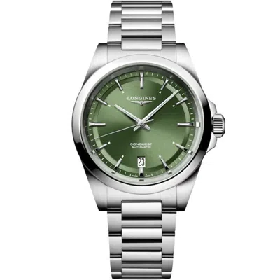Pre-owned Longines Conquest 2024 38mm Green Dial Ss Men's Watch L3.720.4.02.6