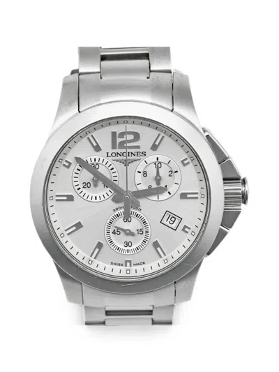 Pre-owned Longines Conquest 35mm Watch In Silver
