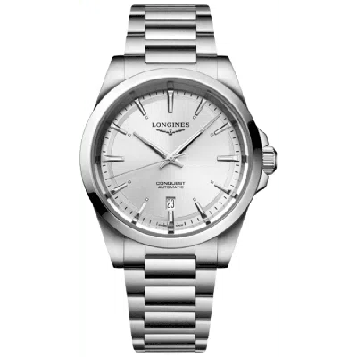 LONGINES CONQUEST AUTOMATIC 41 MM SILVER DIAL STEEL MEN'S WATCH L3.830.4.72.6
