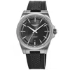 Longines Conquest Automatic Black Dial Rubber Strap Men's Watch L3.830.4.52.9 In Black