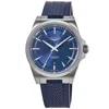 Longines Conquest Automatic Blue Dial Rubber Strap Men's Watch L3.720.4.92.9 In Blue