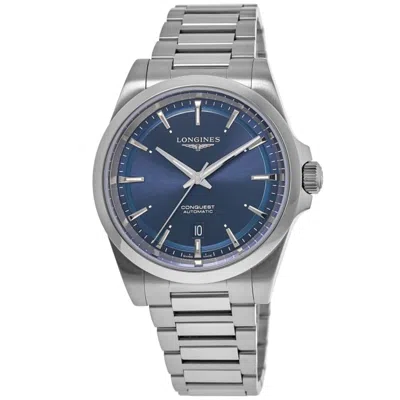 Longines Conquest Automatic Blue Dial Steel Men's Watch L3.830.4.92.6 In Silver