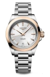 Longines Women's Swiss Automatic Conquest Stainless Steel Bracelet Watch 34mm In Silver