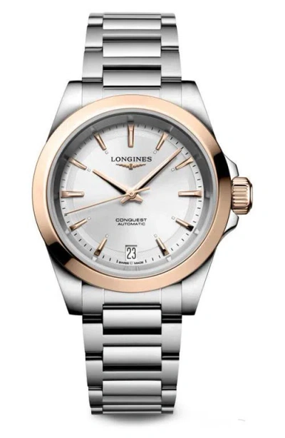 LONGINES LONGINES CONQUEST AUTOMATIC BRACELET WATCH, 34MM