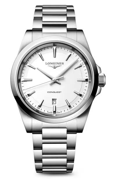 Longines Conquest Automatic Bracelet Watch, 41mm In Metallic