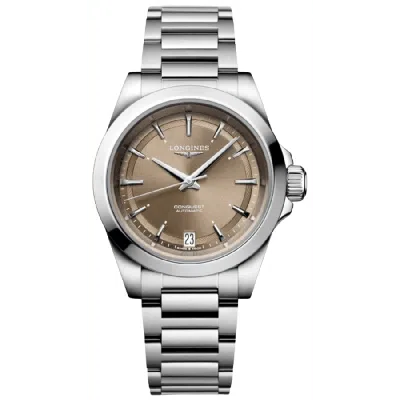 Longines Women's Swiss Automatic Conquest Stainless Steel Bracelet Watch 34mm
