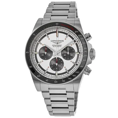 Longines Conquest Automatic Chronograph Silver Dial Steel Men's Watch