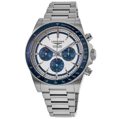 Longines Conquest Automatic Chronograph Silver Dial Steel Men's Watch L3.835.4.98.6