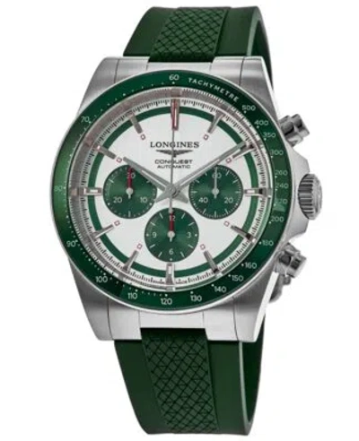 Pre-owned Longines Conquest Automatic Chronograph Silver Men's Watch L3.835.4.02.9