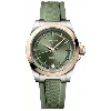 Longines Conquest Automatic Green Dial 18k Rose Gold Plated Bezel Rubber Strap Women's Watch L3.430.5.02.9