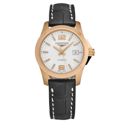 Longines Conquest Automatic White Dial Ladies Watch L3.276.8.16.3 In Gold