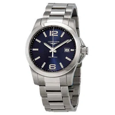 Pre-owned Longines Conquest Blue Dial 41mm Men's L3.759.4.96.6