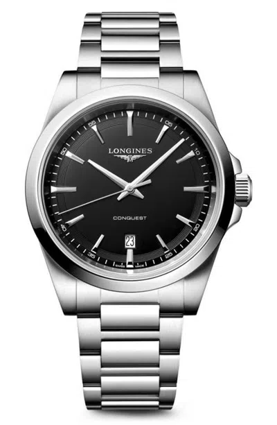 Longines Conquest Bracelet Watch, 41mm In Gray