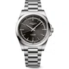 Longines Men's Swiss Automatic Conquest Stainless Steel Bracelet Watch 41mm In Stainless/black