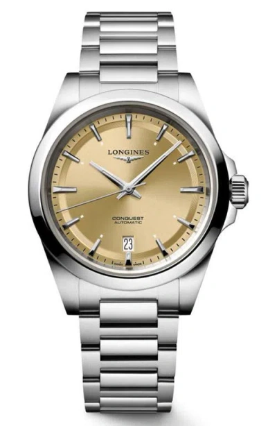 Longines Conquest Champagne Dial Automatic Bracelet Watch, 38mm