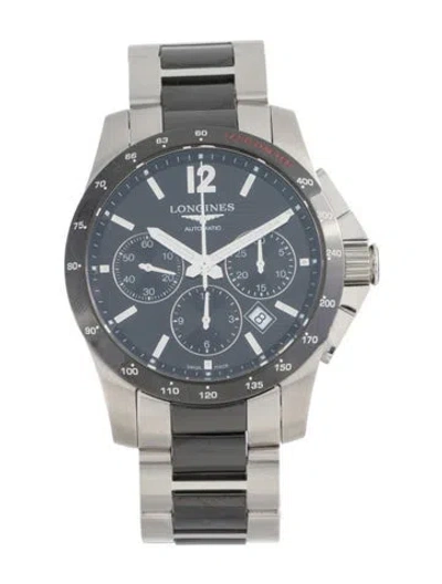 Pre-owned Longines Conquest Chrono Watch, 41mm In Multi