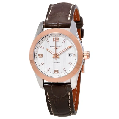 Longines Conquest Classic Automatic Silver Dial Ladies Watch L2.285.5.76.3 In Brown