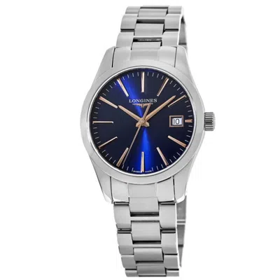 Longines Conquest Classic Blue Dial Stainless Steel Women's Watch L2.286.4.92.6 In Metallic