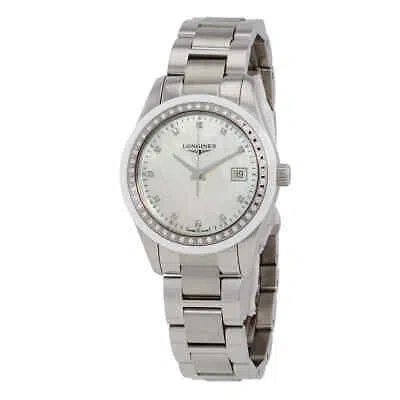 Pre-owned Longines Conquest Classic Quartz Diamond Ladies Watch L2.387.0.87.6