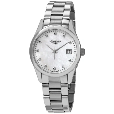 Longines Conquest Classic Quartz Diamond Watch L2.386.4.87.6 In Metallic