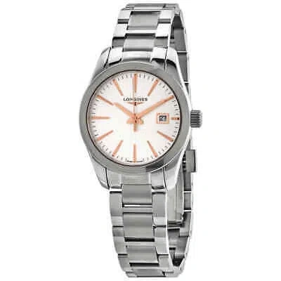 Pre-owned Longines Conquest Classic Quartz Silver Dial Ladies Watch L2.286.4.72.6