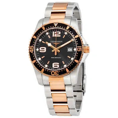 Pre-owned Longines Conquest Quartz Black Dial Men's 41 Mm Watch L3.740.3.58.7