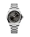 Longines Men's Swiss Automatic Conquest Stainless Steel Bracelet Watch 41mm In Black/silver
