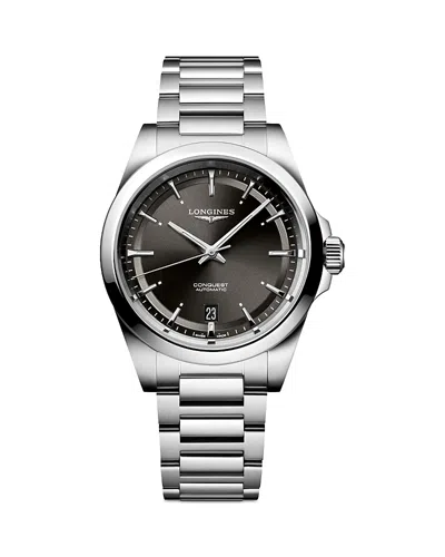 LONGINES CONQUEST SUNRAY BLACK WATCH, 38MM