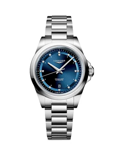 Longines Conquest Sunray Blue Watch, 30mm In Blue/silver